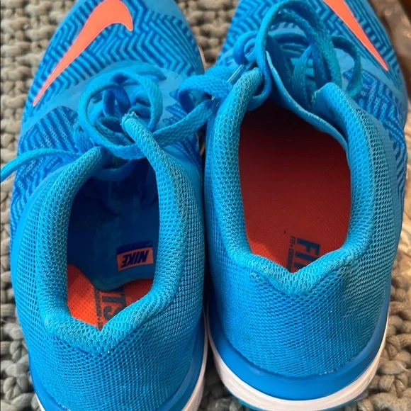 Womens Blue and Orange Athletic Shoes - Picture 4 of 6